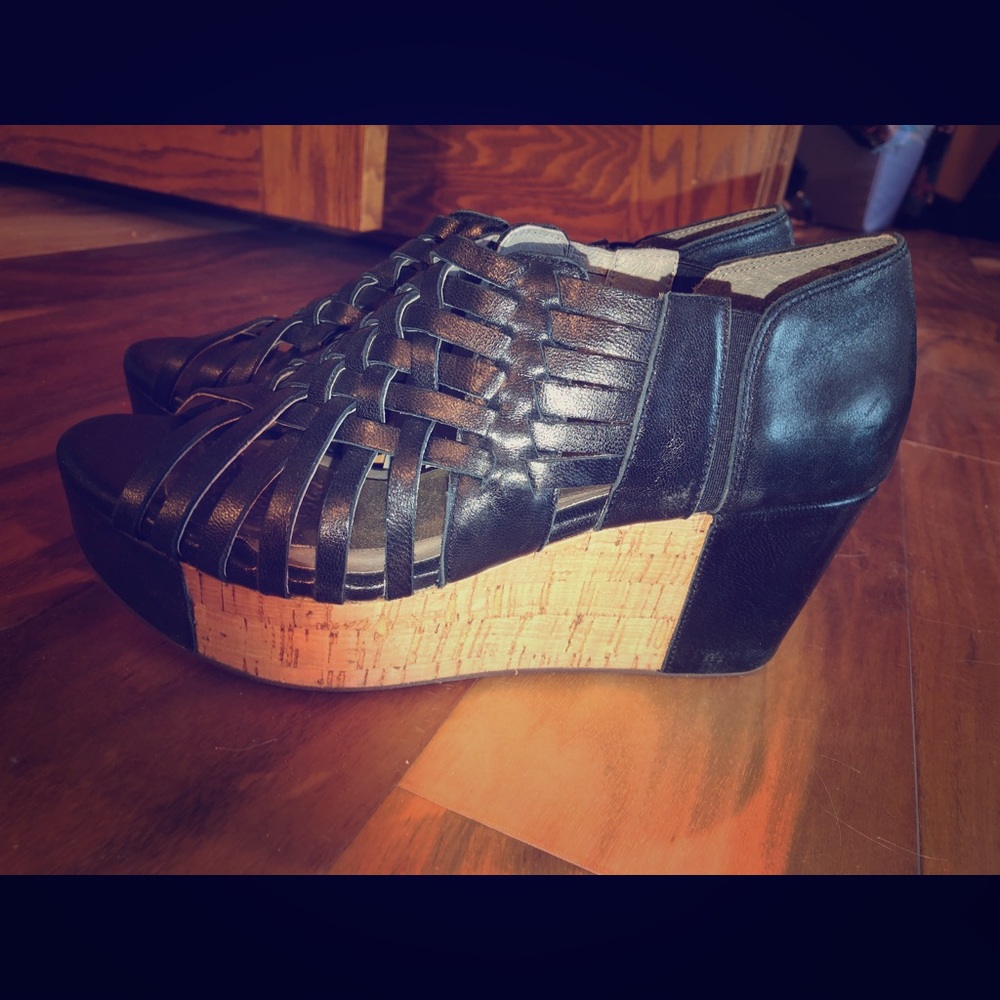 Chocolat Blue Wedge Sandals